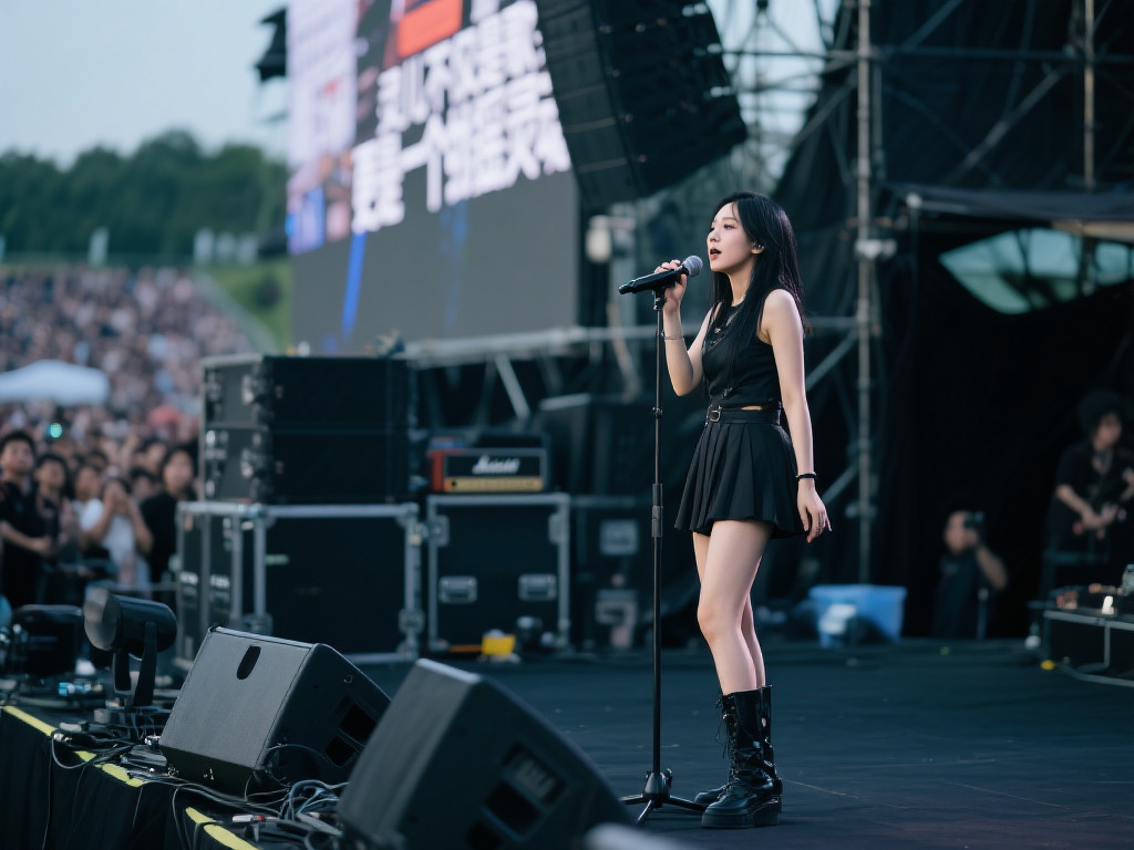 灵儿舞台幕后揭秘:她是你心中的摇滚女神吗? 以灵儿在某音乐节上的表现为例,那场演出堪