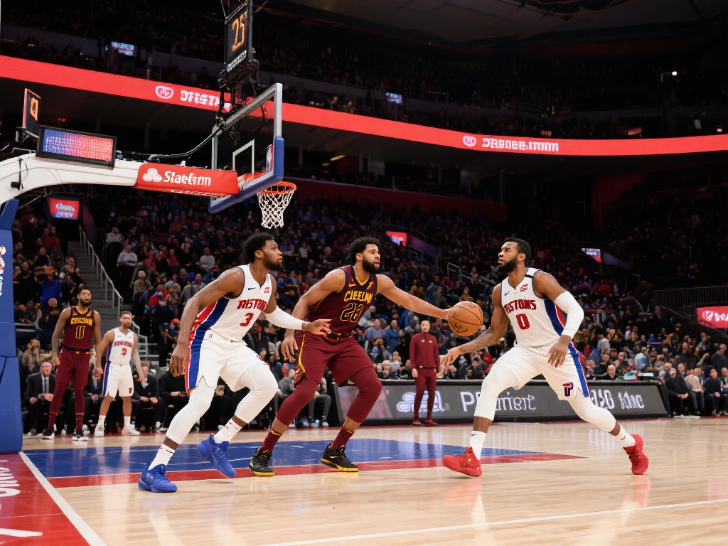 小哈达威32+3力压米切尔38+5 残阵活塞主场逆袭骑士 尽管活塞队阵容不整,但他们在主场的表现却